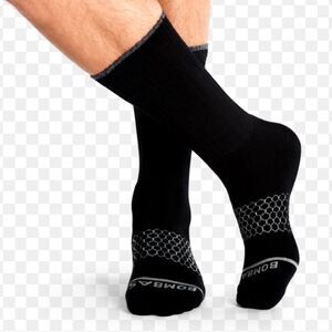 Bombas Men's Calf Crew Socks Midweight XL Black NWT in packaging